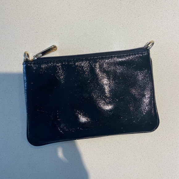 Michael Kors MK logo Shiny Black Zipper Wallet - Picture 6 of 15